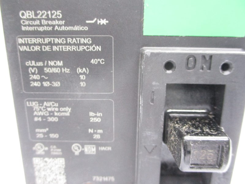 SQUARE D QBL22125 240V 125A (GREEN) NSMP