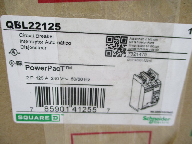 SQUARE D QBL22125 240V 125A (GREEN) NSMP