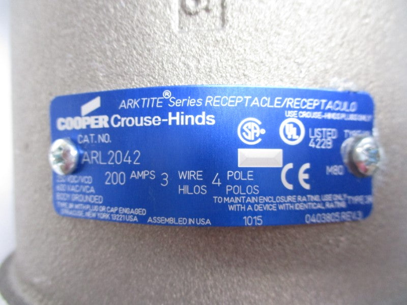 CROUSE-HINDS ARL2042 600VAC 200A NSMP