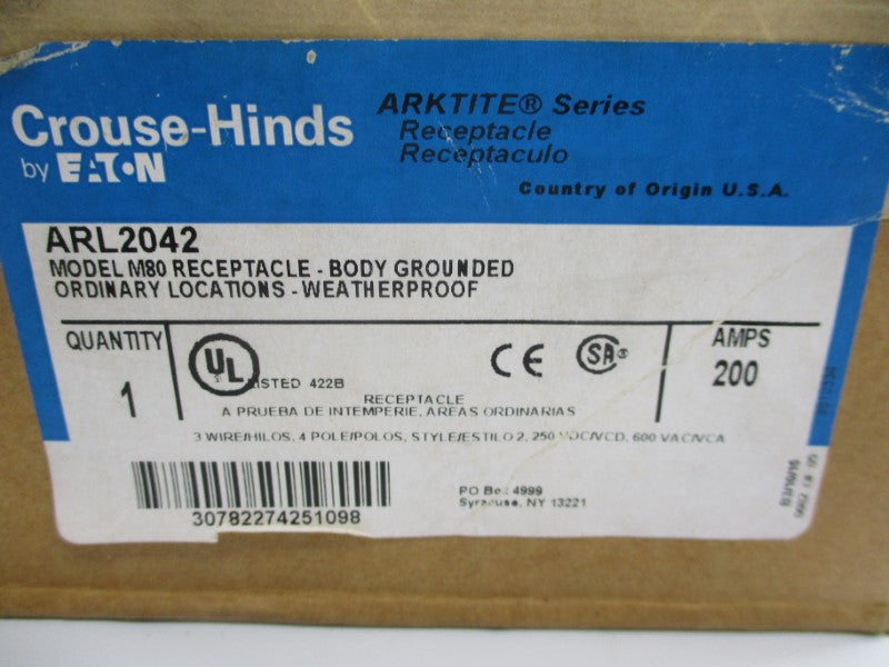 CROUSE-HINDS ARL2042 600VAC 200A NSMP