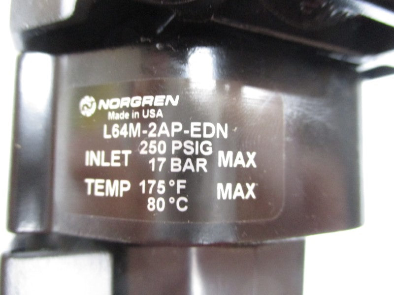 NORGREN L64M-2AP-EDN 250PSI 1/2" NSMP