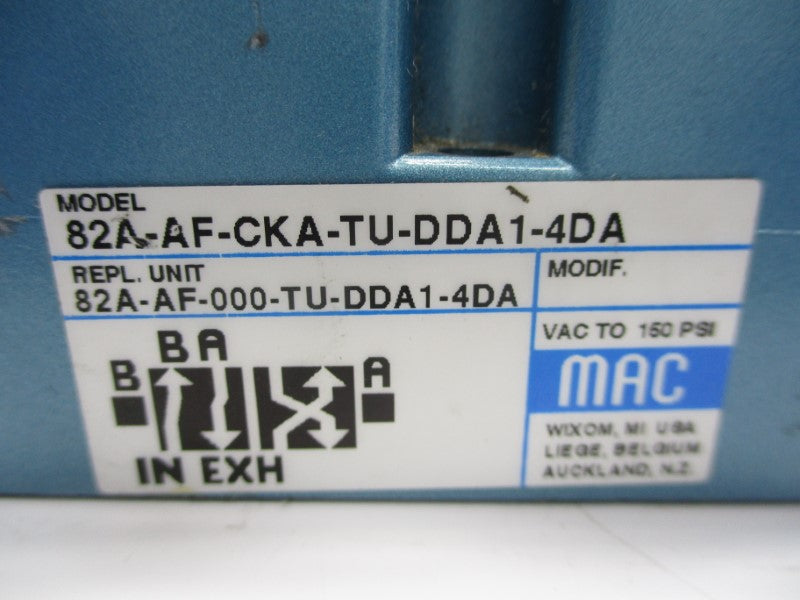 MAC 82A-AF-CKA-TU-DDA1-4DA 24VDC 25-150PSI UNMP