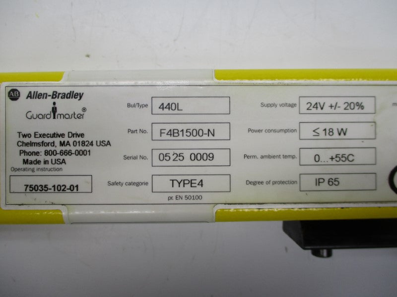 ALLEN BRADLEY 440L-F4B1500-N 24V UNMP