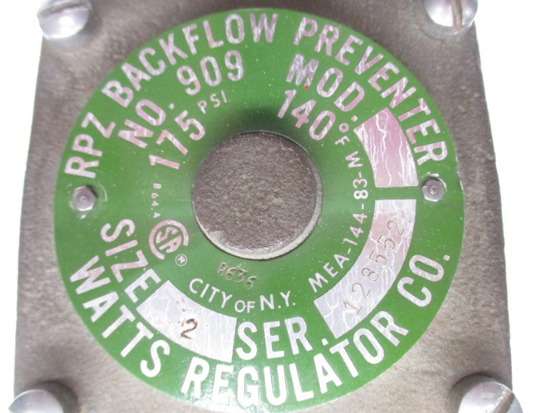 WATTS 909 175PSI 2" UNMP