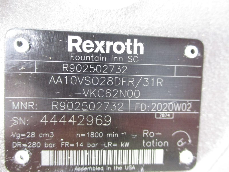 REXROTH AA10VS028DFR/31R-VKC62N00 R902502732 NSNP