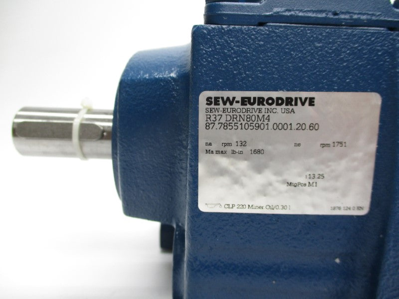 SEW EURODRIVE R37DRN80M4 230/460V 3.10/1.56A NSMP