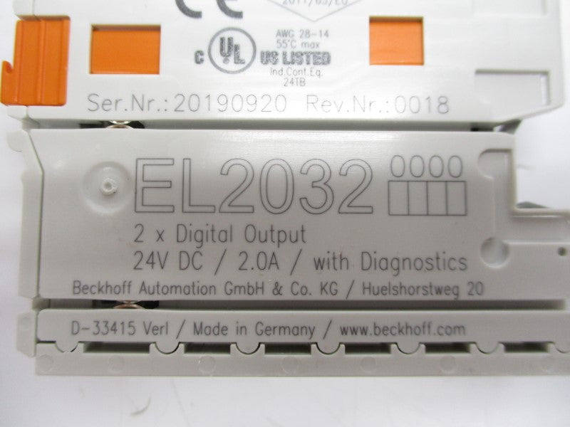 BECKHOFF EL2032 24VDC 2A NSMP