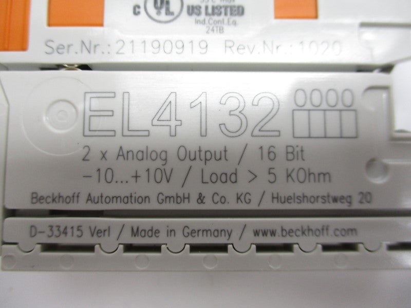 BECKHOFF EL4132 -10-+10V NSMP