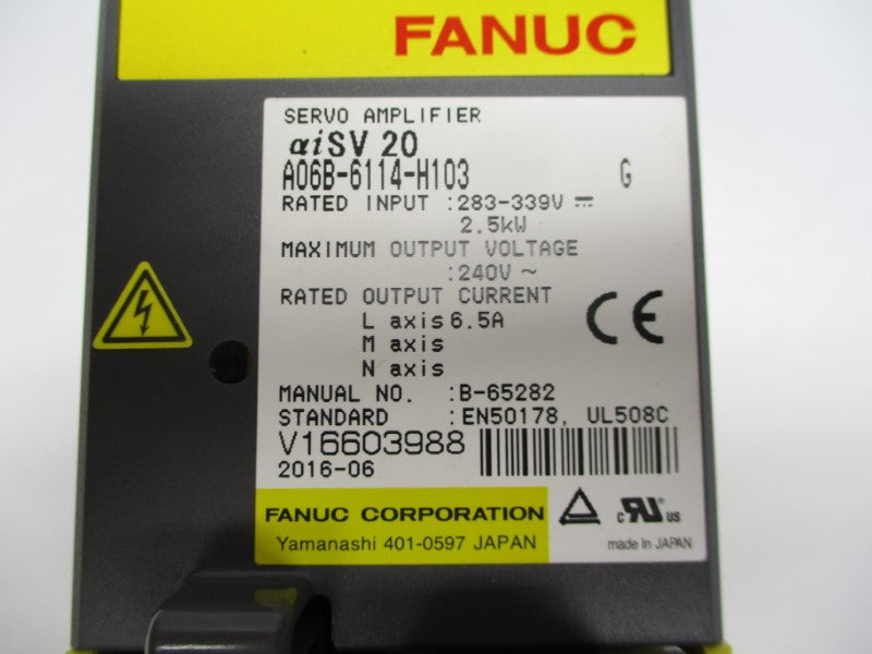 FANUC A06B-6114-H103 283-339V 6.5A NSMP