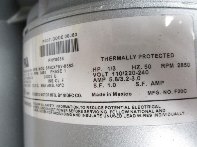 GAST R3105NX 115/208-230V 6.0/3.2-3.0A NSMP
