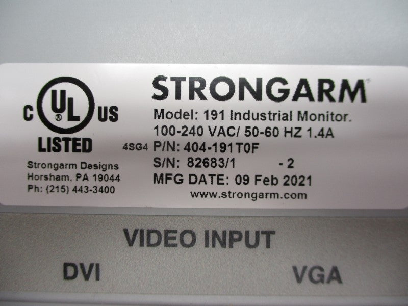 STRONGARM 191 404-191T0F 100-240VAC 1.4A NSMP