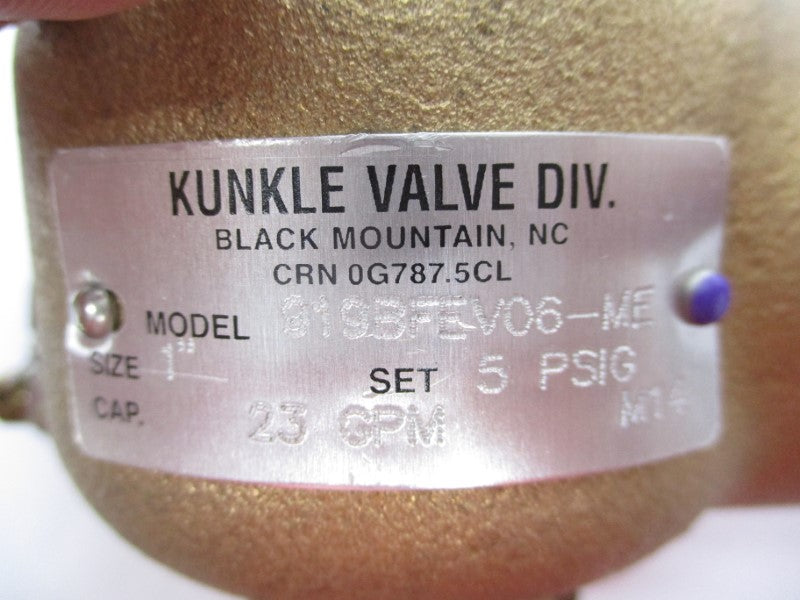 KUNKLE 919BFEV06-ME 1" NSMP