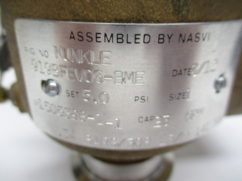 KUNKLE 919BFEV06-BME 1" NSNP