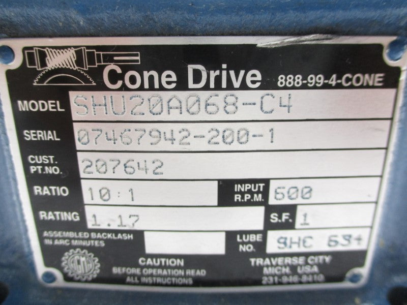 CONE DRIVE SHU20A068-C4 UNMP