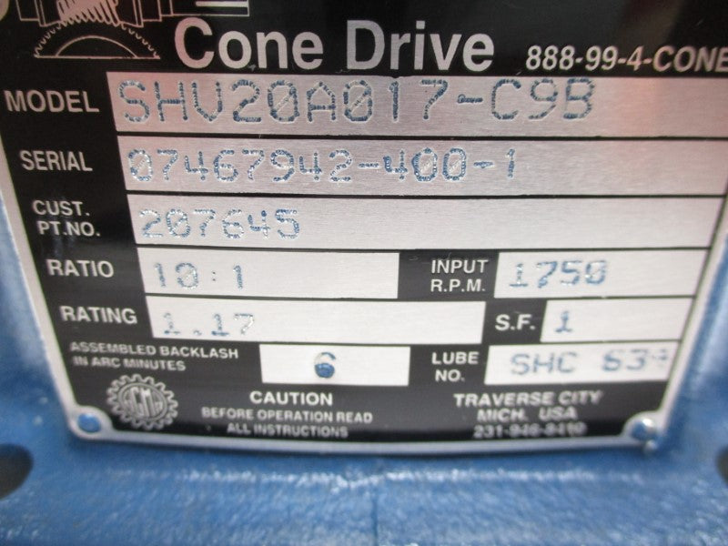 CONE DRIVE SHV20A017-C9B NSNP