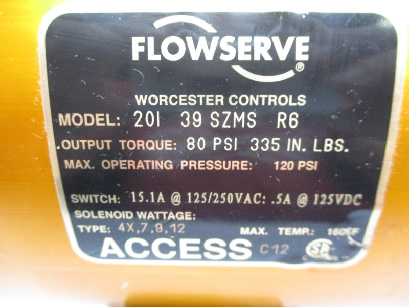 WORCESTER CONTROLS 20I39SZMSR6 125/250VAC 15.1A 120PSI NSNP