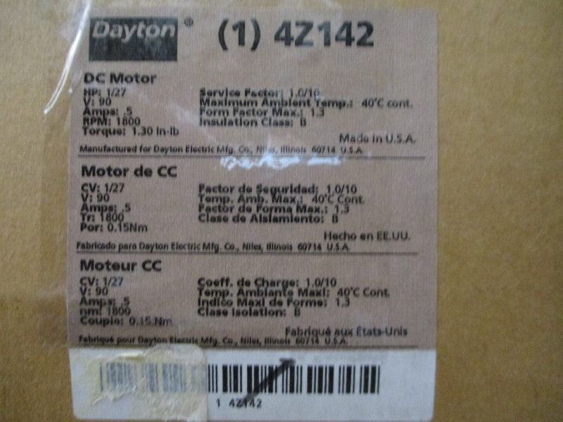 DAYTON 4Z142 90V 0.5A NSMP