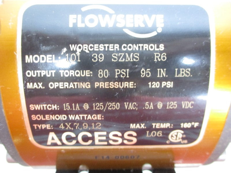 WORCESTER CONTROLS 10I39SZMSR6 125/250VAC 15.1A 120PSI NSNP