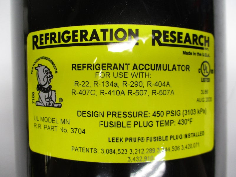 REFRIGERATION RESEARCH 3704 450PSI NSMP