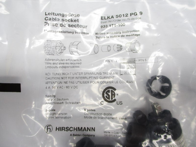HIRSCHMANN ELKA5012PG9 933171-100 NSMP