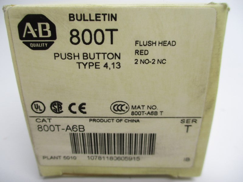 ALLEN BRADLEY 800T-A6B SER. T (WH) NSMP
