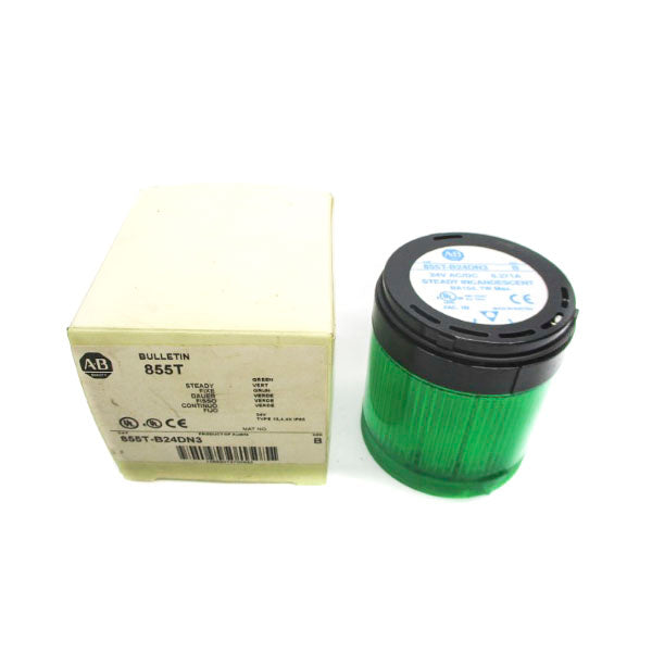ALLEN BRADLEY 855T-B24DN3 SER. B 24VAC/DC 0.271A (NO BULB) (WH) NSMP