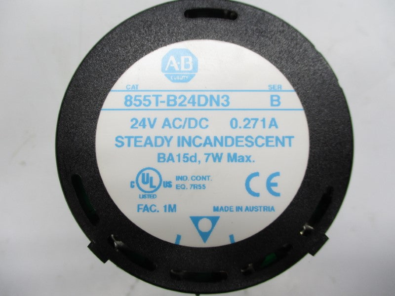 ALLEN BRADLEY 855T-B24DN3 SER. B 24VAC/DC 0.271A (NO BULB) NSNP