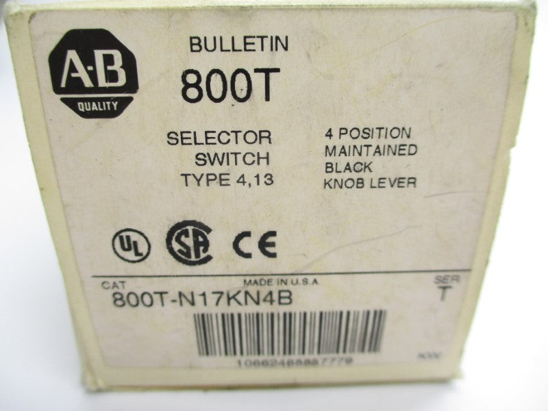 ALLEN BRADLEY 800T-N17KN4B SER. T (WH) NSMP