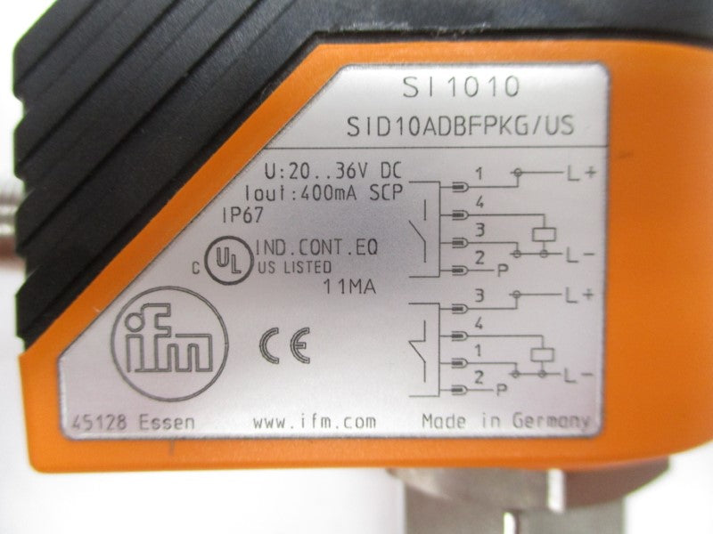 IFM EFECTOR SID10ADBFPKG/US SI1010 20-36VDC NSMP
