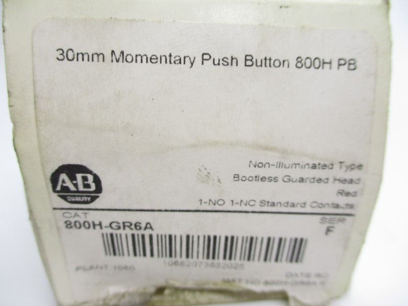 ALLEN BRADLEY 800H-GR6A SER. F (WH) NSMP