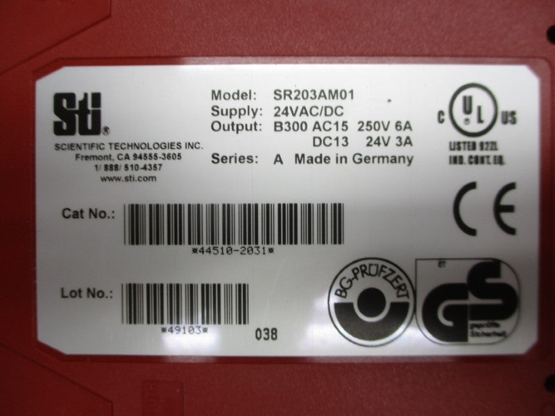 STI SR203AM01 44510-2031 SER. A 24VAC/DC 6A NSMP