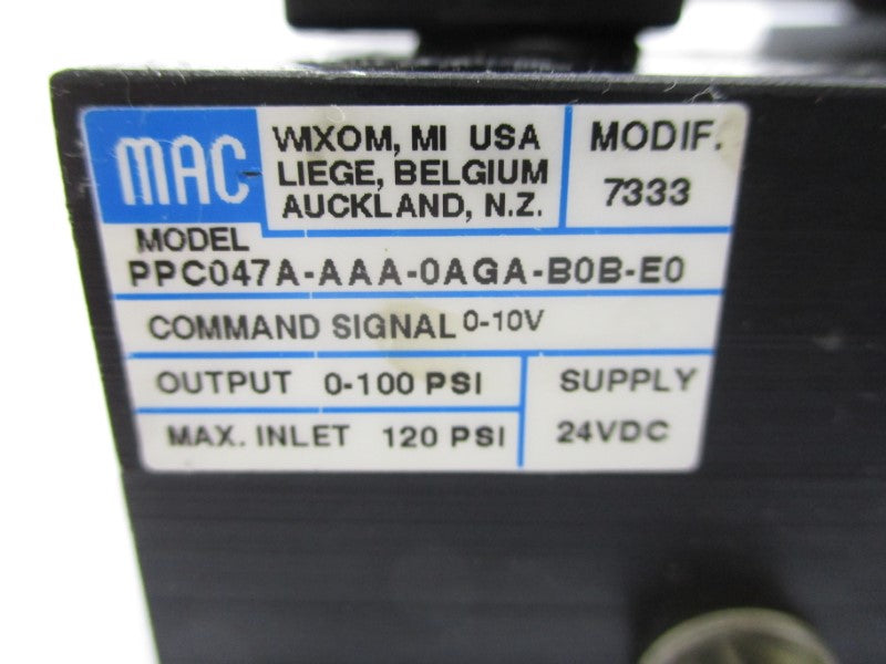 MAC PPC047A-AAA-0AGA-B0B-E0 24VDC 120PSI NSNP