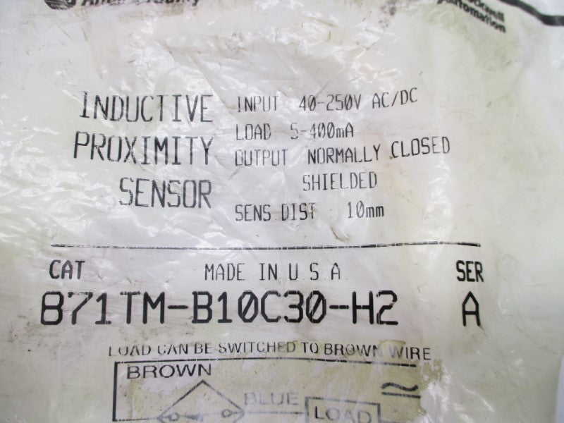 ALLEN BRADLEY 871TM-B10C30-H2 SER. A 40-250VAC/DC NSMP