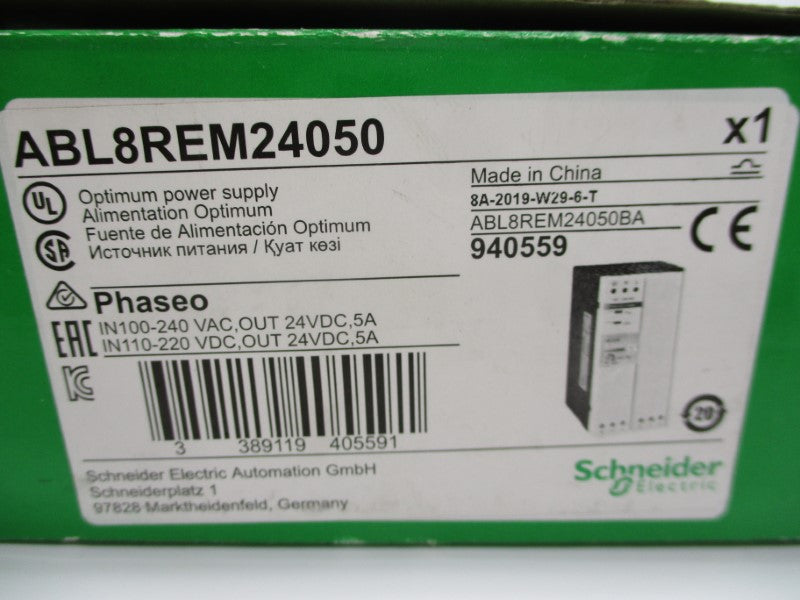 SHCNEIDER ELECTRIC ABL8REM24050 100-240VAC 2.8-1.4A NSMP