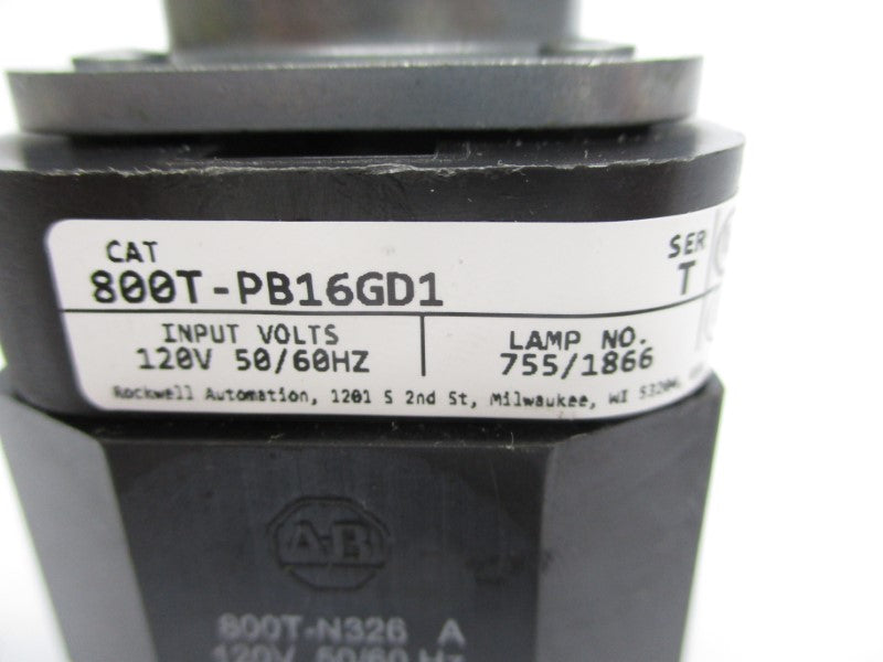 ALLEN BRADLEY 800T-PB16GD1 SER. T 120V NSNP