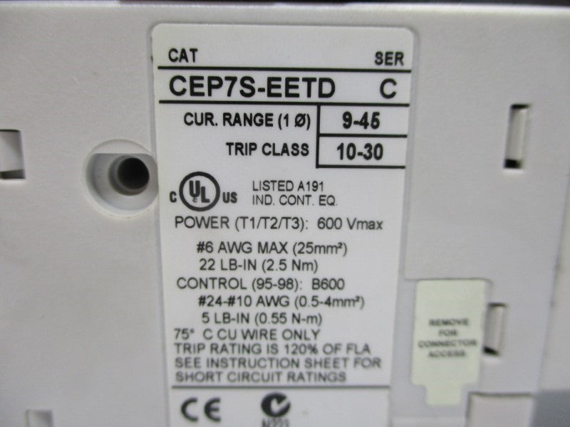 SPRECHER+SCHUH CEP7S-EETD SER. C 600V 9-45A UNMP