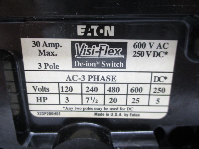 EATON 2607D63G01 600VAC 30A NSMP