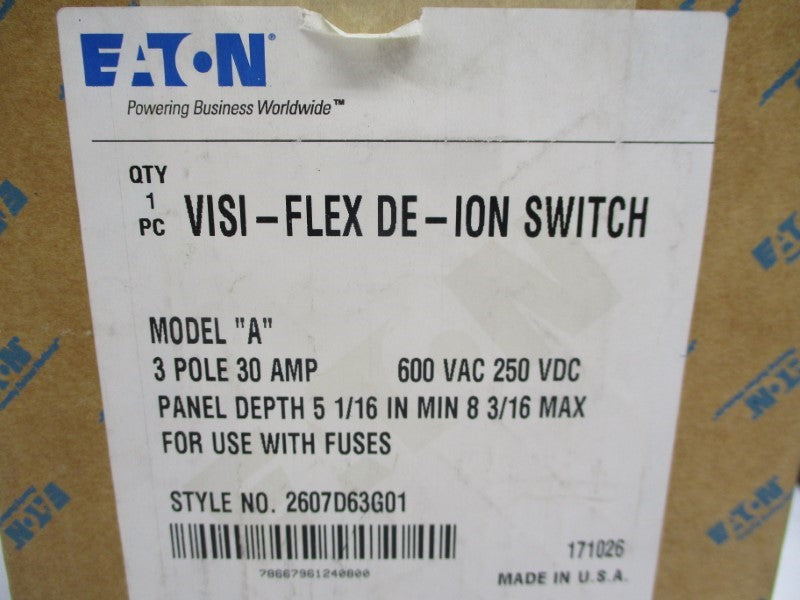 EATON 2607D63G01 600VAC 30A NSMP