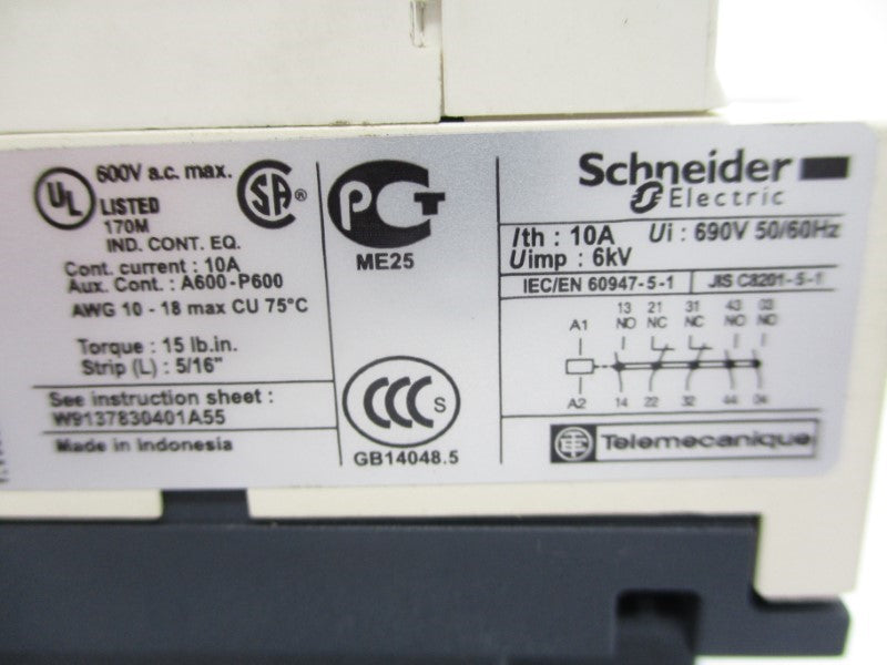SCHNEIDER ELECTRIC CAD32F7 110V 10A NSNP