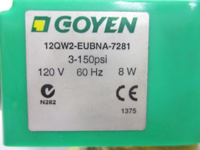 GOYEN 12QW2-EUBNA-7281 120V 3-150PSI 3/4" NSMP