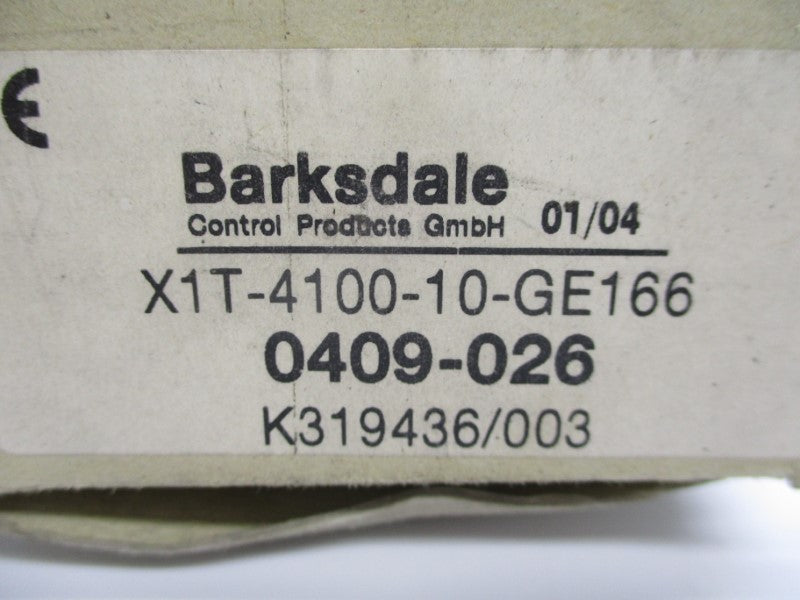 BARKSDALE 0409-026 X1T-4100-10-GE166 250VAC 4A 1/2" NSMP
