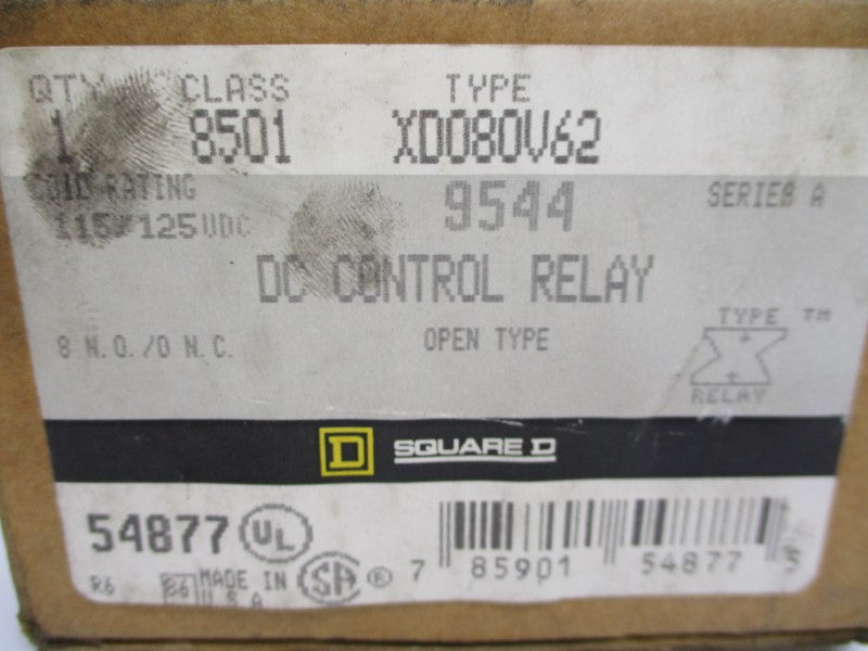 SQUARE D 8501XDO80V62 SER. A 115/125VDC NSMP
