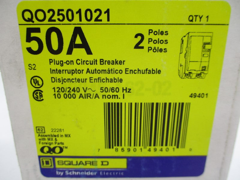 SQUARE D QO2501021 SER. S2 120/240V 50A NSFS
