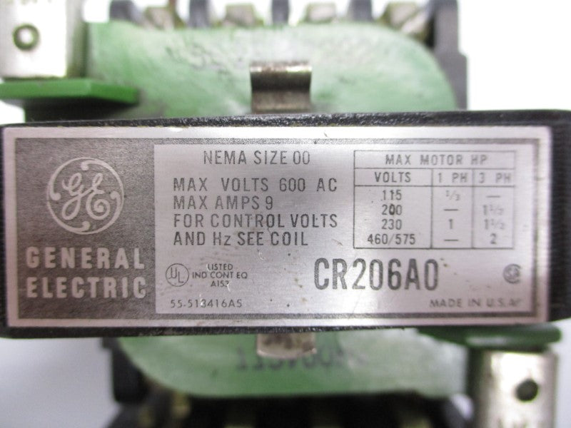 GENERAL ELECTRIC CR206A0 600VAC 9A UNMP