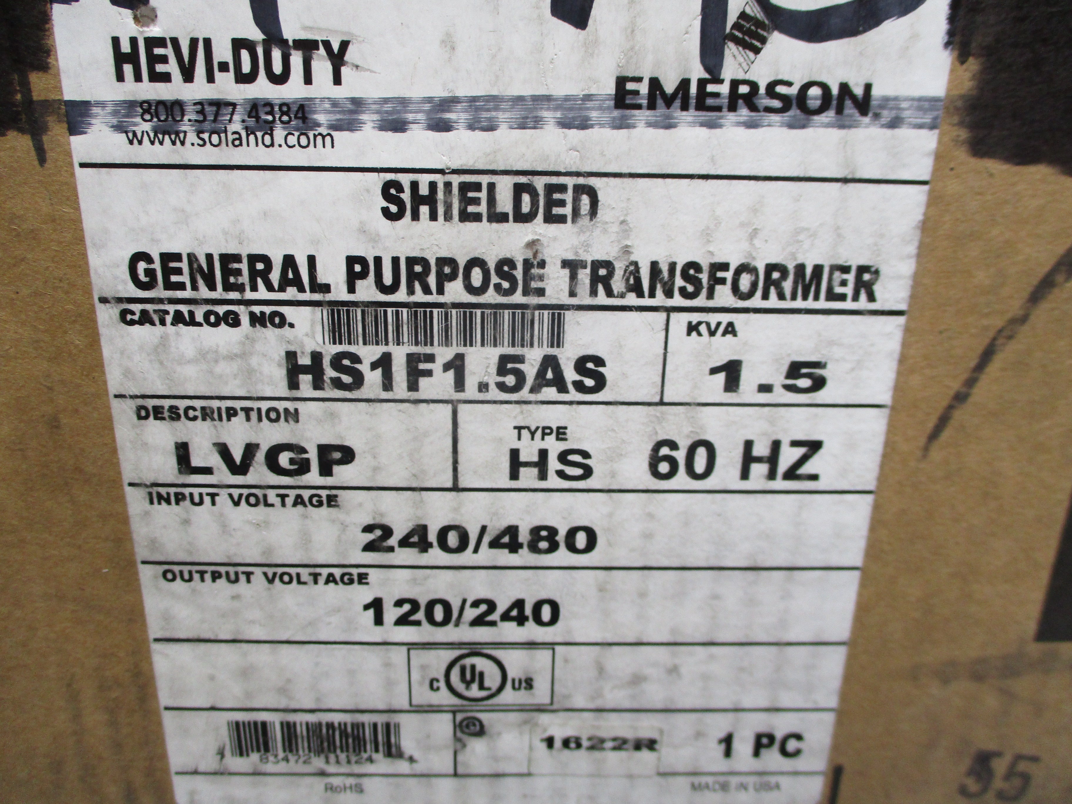 EMERSON HS1F1.5AS 240/480V NSMP