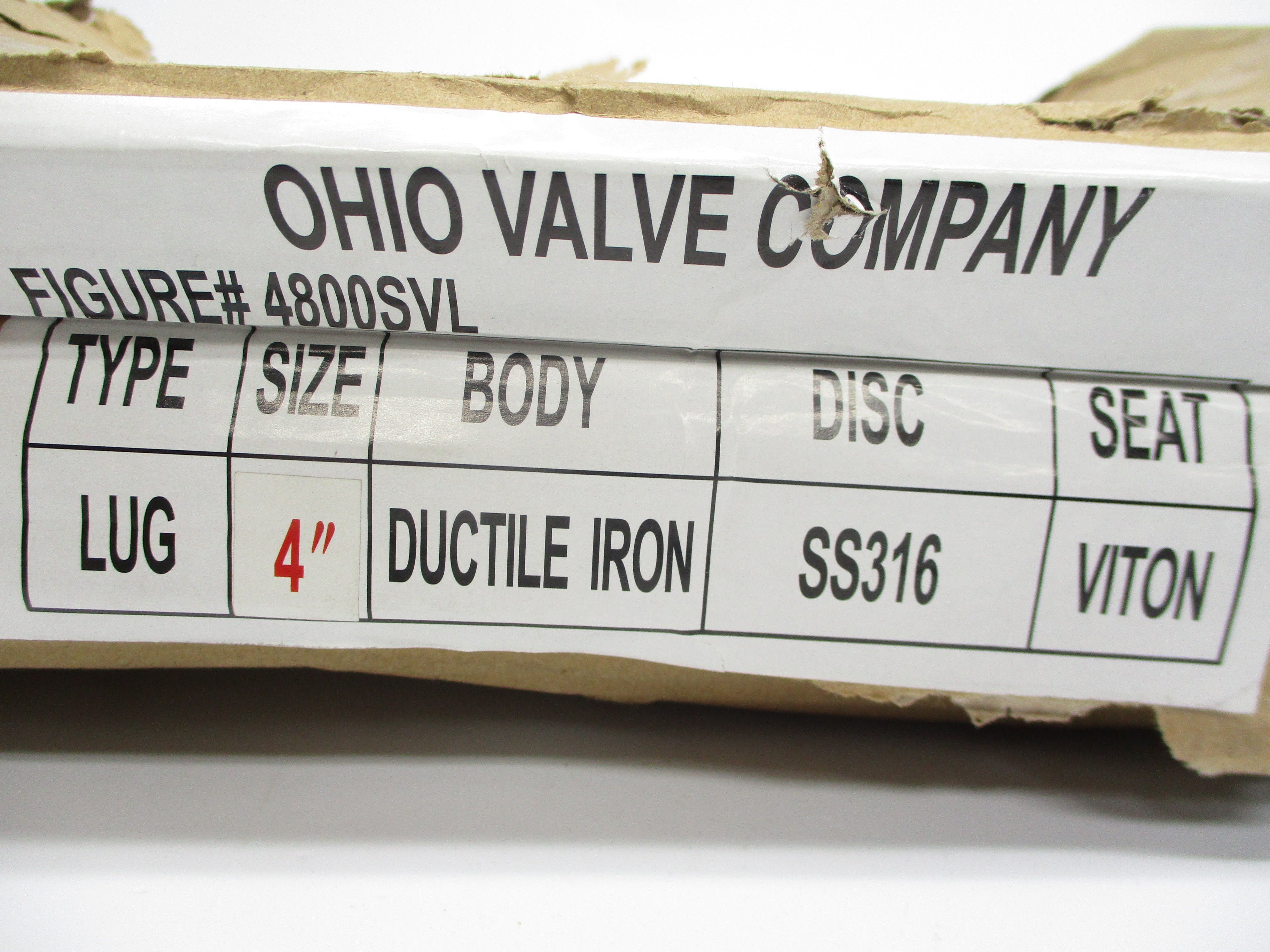 OHIO VALVE 4800SVL 200PSI 4" NSMP