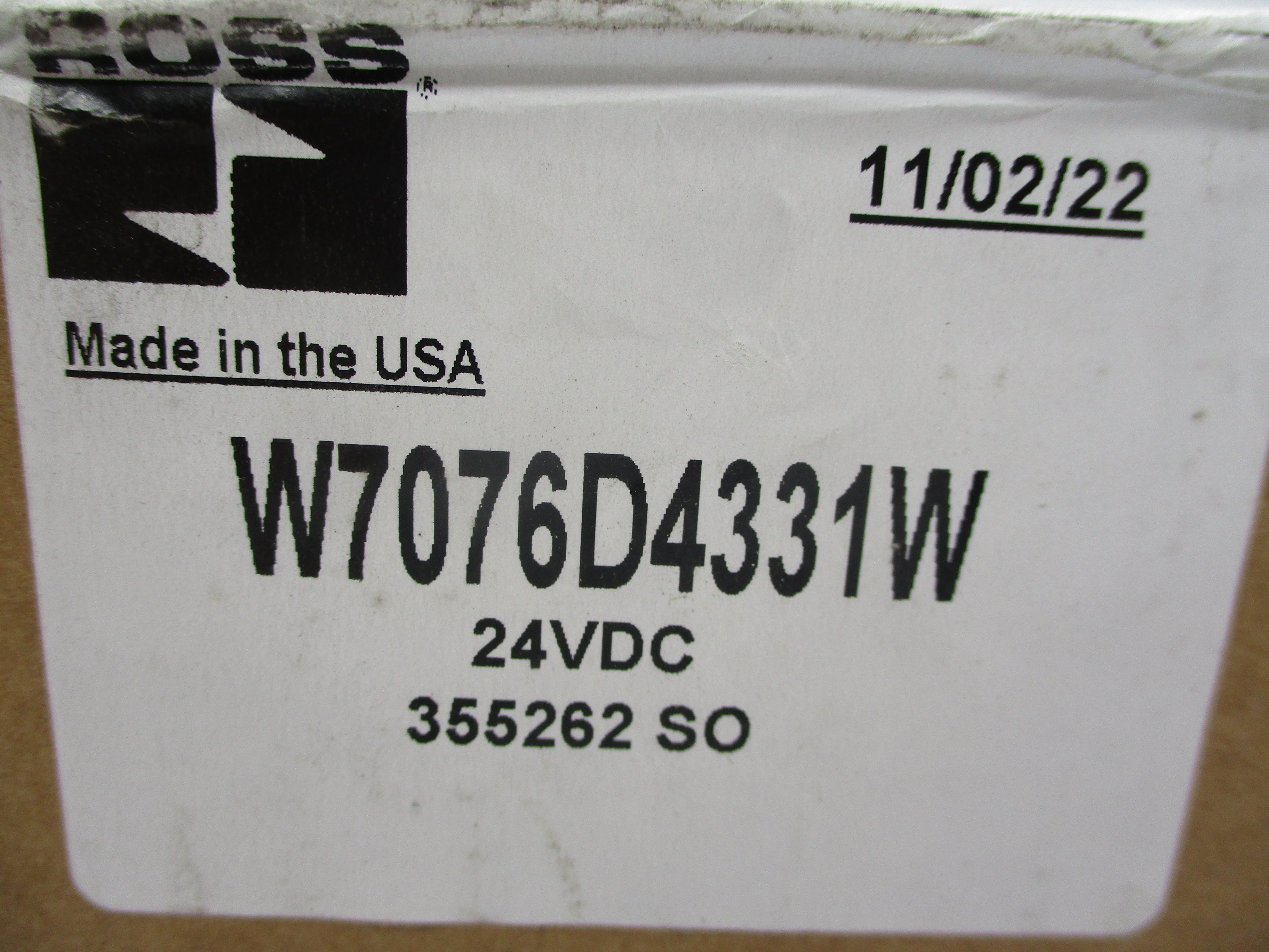 ROSS W7076D4331W 24VDC NSFS