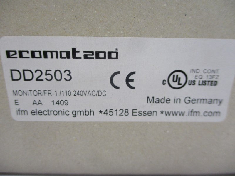 IFM EFECTOR DD2503 MONITOR/FR-1/110-240VAC/DC 110-240VAC/DC NSMP