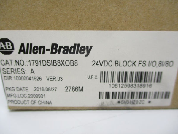 ALLEN BRADLEY 1791DS-IB8XOB8 SER. A 24VDC 0.7A VER. 03 NSMP