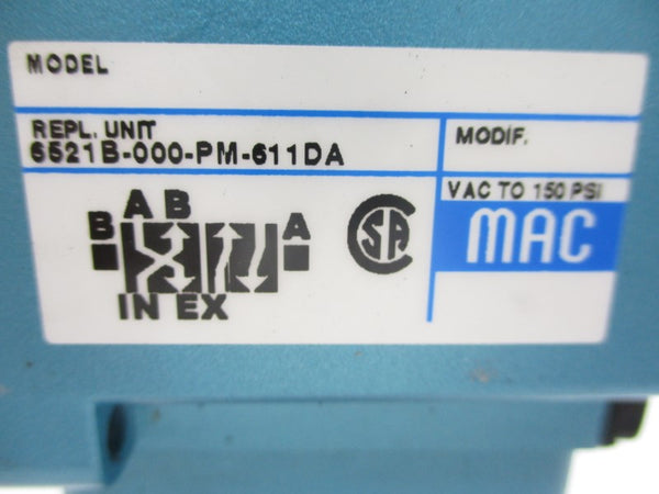 MAC 6521B-000-PM-611DA 24VDC 150PSI NSNP